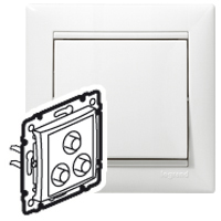 Legrand Valena Бел Розетка 3 RCA арт. 770084