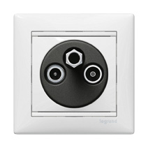 Legrand Valena Бел Розетка TV- FM-SAT единственная 5-2400 МГц 1,5 дБ арт. 774435