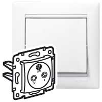 Legrand Valena Бел Розетка TV-FM-SAT проходная 2400 МГц 14 дБ арт. 774437