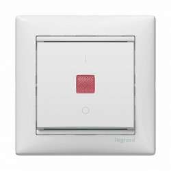 Legrand Valena Бел Выключатель двухполюсный с индикацией 16A 250В арт. 774214