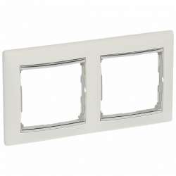 Legrand Valena Белый/Серебряный штрих Рамка 2-ая вертикал. арт. 770496