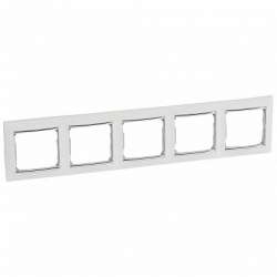 Legrand Valena Белый/Серебряный штрих Рамка 5-ая горизонт. арт. 770495