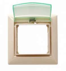 Legrand Valena DIY Слоновая кость Рамка 1-ая с прозрачной крышкой IP44 (для механизмов IP20) арт. 695642