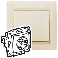 Legrand Valena Крем Розетка 1-ая с/з литая(с выталкивателем) арт. 774395