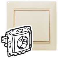 Legrand Valena Крем Розетка 1-ая с/з с защитными шторками арт. 774321