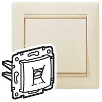 Legrand Valena Крем Розетка комп(RJ45) 1-ая 5 кат ISDN 300MHz 8конт арт. 774341