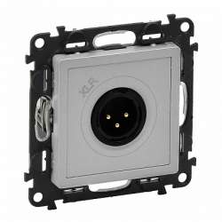 Legrand Valena LIFE Алюм Аудиорозетка с 3-контактной вилкой XLR (с лицевой панелью) арт. 753374