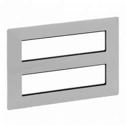 Legrand Valena LIFE Алюминий Рамка для модульных устройств Mosaic 2x4x2 модуля арт. 752346