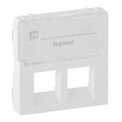 Legrand Valena LIFE Бел Накладка розетки ТЛФ/комп 2-ой с полем для надписи арт. 755480