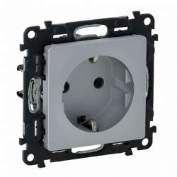 Legrand Valena LIFE DIY Алюм Розетка 1-ая с/з, винт.зажим арт. 753625