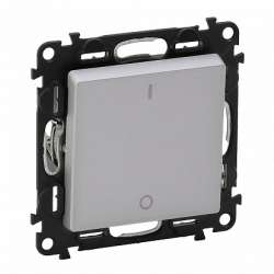 Legrand Valena LIFE DIY Алюм Выключатель 1-клавишный 2-х полюсный арт. 752602