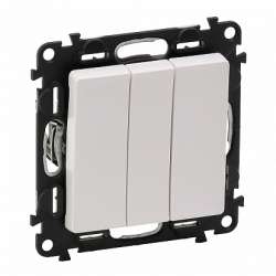 Legrand Valena LIFE DIY Бел Выключатель 3-клавишный 10А 250В арт. 752403