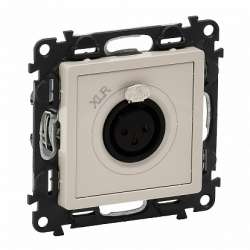 Legrand Valena LIFE Сл.кость Аудиорозетка с 3-контактным гнездом XLR (с лицевой панелью) арт. 753273