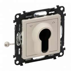 Legrand Valena LIFE Сл.кость Переключатель кнопочный с самовозвратом, с ключом (с лицевой панелью) арт. 752219