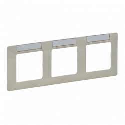 Legrand Valena LIFE Слоновая кость Рамка 3-ая с полем для надписи (горизонтальная) арт. 754053