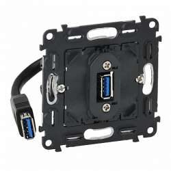 Legrand Valena Мех IN'MATIC Розетка USB 3.0 с подключенным кабелем 15см и разьемом арт. 753082