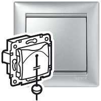 Legrand Valena Слоновая кость Выключатель без фиксации перекидной со шнуром 10A 250В арт. 770119