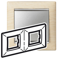 Legrand Valena Светлое дерево/Серебро Рамка 2-ая горизонт. арт. 770382