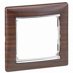 Legrand Valena Темное дерево/Серебро Рамка 1-ая арт. 770371