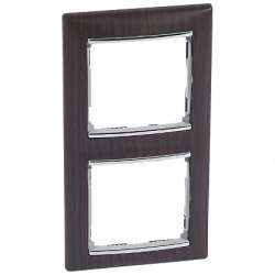 Legrand Valena Темное дерево/Серебро Рамка 2-ая вертикал. арт. 770376