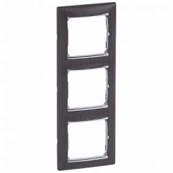 Legrand Valena Темное дерево/Серебро Рамка 3-ая вертикал. арт. 770377