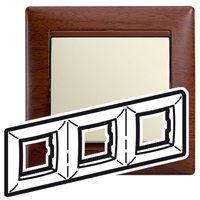 Legrand Valena Тонированное дерево Рамка 3-ая гориз арт. 770313