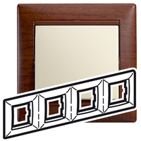 Legrand Valena Тонированное дерево Рамка 4-ая гориз арт. 770314