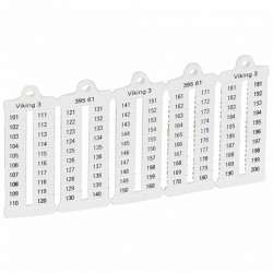 Legrand Viking 3 Листы с этикетками для клеммных блоков верт формат шаг 6 мм цифры от 1 до 10 арт. 039565