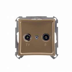 Lexel Дуэт Шампань Розетка TV-FM оконечная 8dB арт. WDE000497