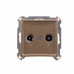 Lexel Дуэт Шампань Розетка TV-FM проходная 11dB арт. WDE000495