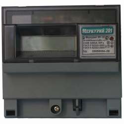 Меркурий Электросчетчик 201.22 на DIN-рейку 5-50А/220В 1Ф 1тарифн. ЖКИ встроенный PLC модем арт. Меркурий 201.22