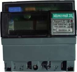 Меркурий Электросчетчик 201.4 на DIN-рейку 10-80А/220В 1Ф 1т. ЖКИ арт. Меркурий 201.4