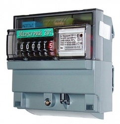 Меркурий Электросчетчик 201.5 на DIN-рейку 5-60А/220В 1Ф 1т. Механика арт. Меркурий 201.5