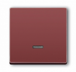 Одиночная нажимная клавиша для диммера пластик красный глянцевая IP20 ABB solo арт. 6599-0-2843