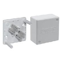 PE Коробка клеммная, наруж.монтаж, 55х55х30мм, клеммная колодка 6мм2, IP42, бел арт. PE 410 142/06 Б