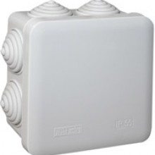 PE Коробка распределительная, квадратная, 7 вводов, IP55, 80x80x40мм арт. PE 120 080