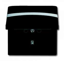 Розетка силовая 1-мест. центральная плата (накладка) с заземляющим контактом 2p+e (schuko) скрыт. установки пластик глянцев. цвет антрацит 16А 220-250 арт. 2064-0-0251