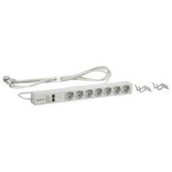 SE Actassi Розеточный блок 7 позиций 19" VDE 220В с фильтром помех арт. NSYAPU19S7FA