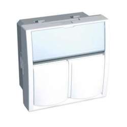 SE Altira Бел Накладка 2xRJ45 Systimax RAL9003 арт. ALB44383