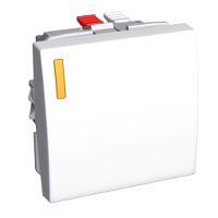 SE Altira Бел Выключатель без фиксации с индикацией, 16A R9003 арт. ALB44072