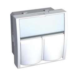 SE Altira Лицевая плата 2мод. 2xS-One RAL9010 арт. ALB45384