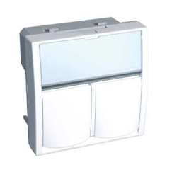 SE Altira Лицевая плата 2мод.1xKeystone RAL9003 (ALB44380) арт. ALB44380