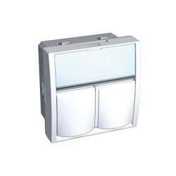 SE Altira Лицевая плата 2мод 2xKeystone RAL9010 арт. ALB45382