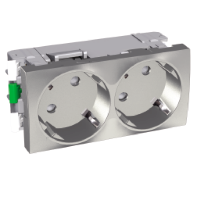 SE Altira Металлик Розетка 2-ая 45град. 2P+E со шторками арт. ALB46252