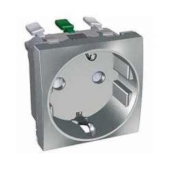 SE Altira Металлик Розетка 2P+E со шторками арт. ALB46287