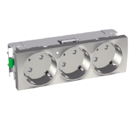 SE Altira Металлик Розетка 3-ая 45град. 2P+E со шторками, с индикацией арт. ALB46263