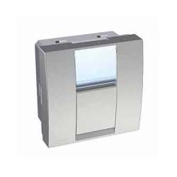 SE Altira S-ONE Металлик Розетка 1xRJ45 cat.6 экран. арт. ALB46346N