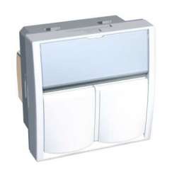 SE Altira S-ONE Розетка 2xRJ45 cat.5E неэкран. R9003 арт. ALB44325N