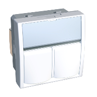 SE Altira S-ONE Розетка 2xRJ45 cat.6A экран. R9003 арт. ALB44357N