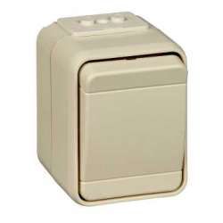 SE Aquatop наруж Выключатель-кнопка 1-клавишный 10А, IP44, в сборе арт. 452100